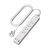 LIDER Outlet Extender with 4 Receptacles, USB-A and