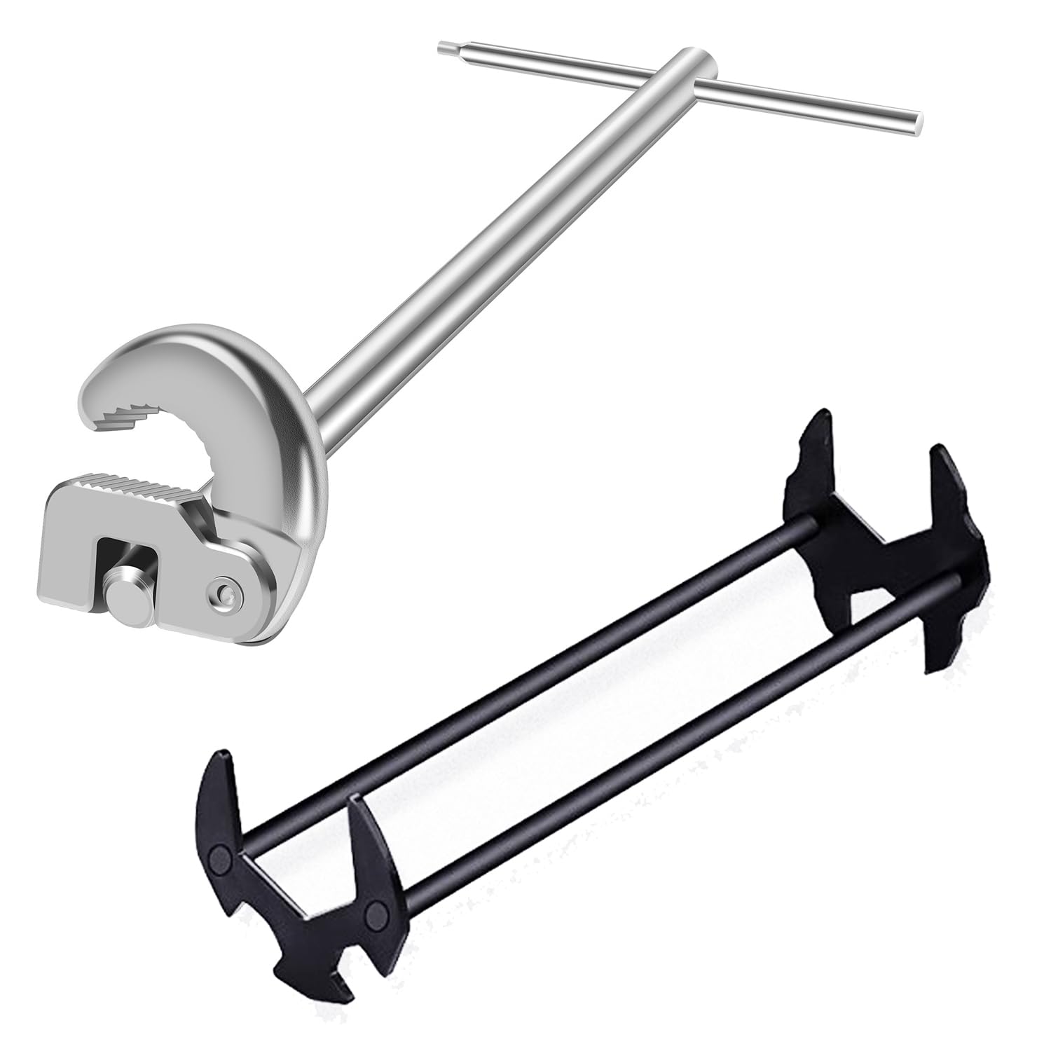 NABESHI シンクレンチ 工具 蛇口ツール セット 水栓レンチ 水栓スパナ レンチ スパナ 修理 洗面 キッチン (A+C)商品画像