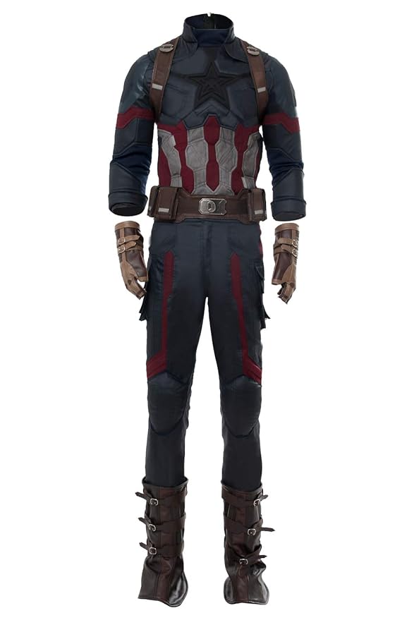 Avengers: Infinity War Captain America Steven Rogers Outfit Cosplay Kostüm New Version Herren XS