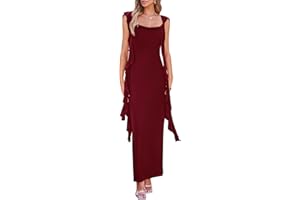 PRETTYGARDEN Women's 2025 Summer Wedding Guest Dress Sleeveless Ruffle Formal Cocktail Party Maxi Bodycon Dresses