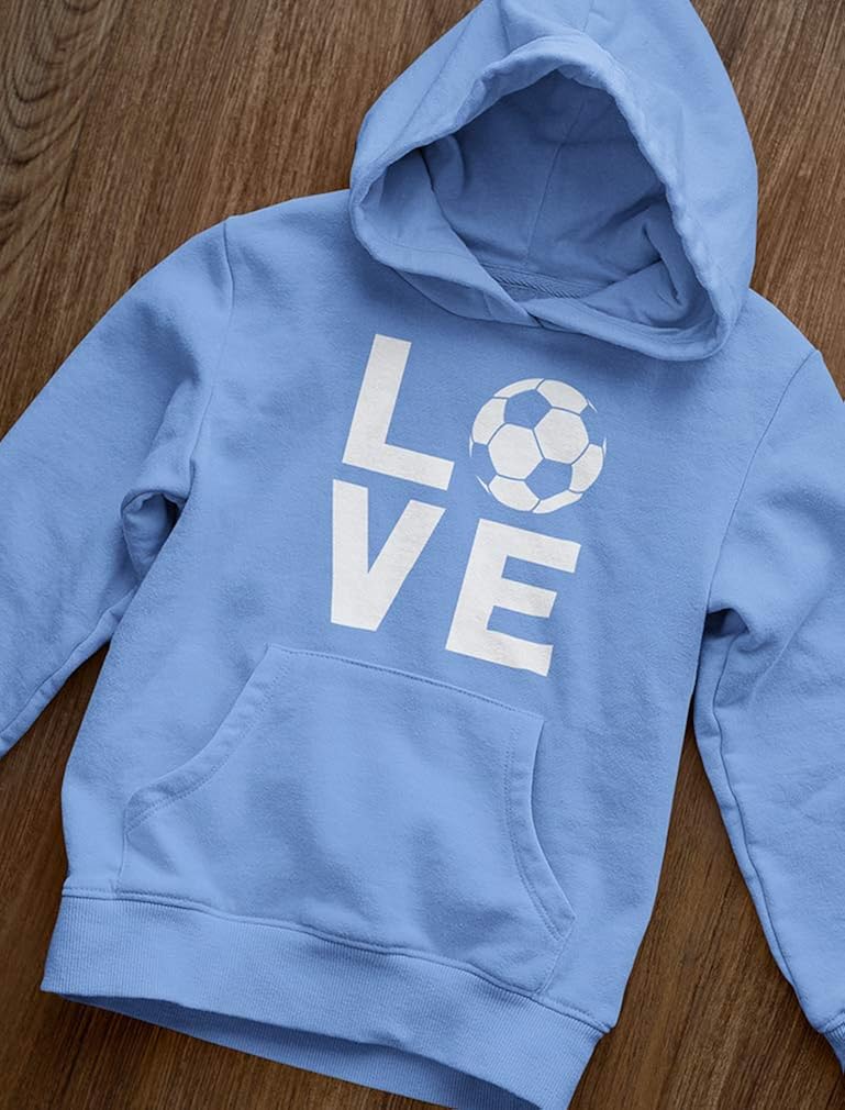 I Love Soccer Sweatshirt Gift for Soccer Players Fans Women Hoodie: Clothing