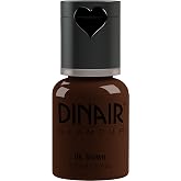 Dinair Airbrush Makeup Foundation | Dark Brown | GLAMOUR: Natural, Light coverage, Matte 1/4oz