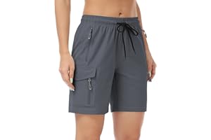 GymBrave Women's Hiking Shorts Quick Dry Lightweight Cargo Shorts for Outdoor Athletic Travel with Pockets
