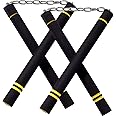 Jaswass Steel Chain Safe Foam Rubber Training Nunchakus for Kids & Beginners, Martial Arts, Bruce Lee, Ninja 2 Pcs