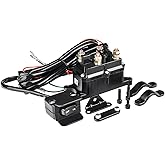 MaySpare 250A Solenoid Relay Contactor & Winch Rocker Thumb Switch Combo with Mounting Brackets Terminal Caps for ATV UTV 150