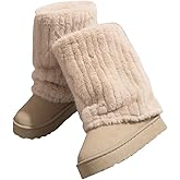 Women's Solid Color Snow Boots, Fashion Slip On Plush Lined Winter Boots, Comfortable Mid Calf Boots