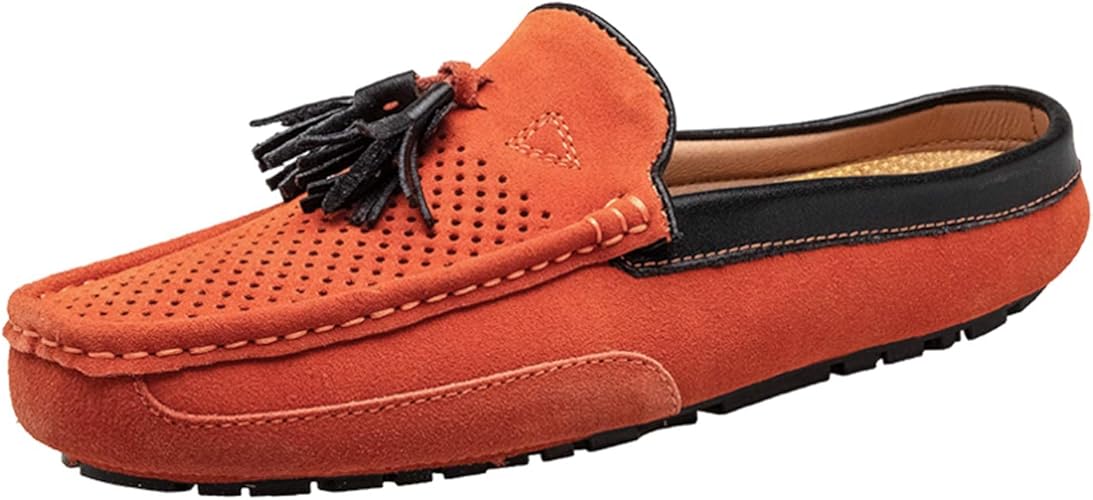 Amazon Wewin ビジネススリッパ タッセルローファー メンズ 革靴 軽量 本革スエード メッシュ スリッポン かかとなし サボ ドクターサンダル オフィスサンダル ドライビング クールビズ カジュアル 事務所 社内履き 蒸れない 通気 防滑 Wewin スリッパ ルーム