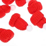COHEALI 10Pcs Mini Knit Christmas Hats Santa Caps DIY Crafting Party Favor view 6