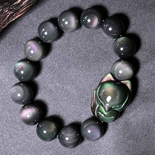 MGZDH Rainbow Eye Obsidian Bracelet Couple Hand String Ornament