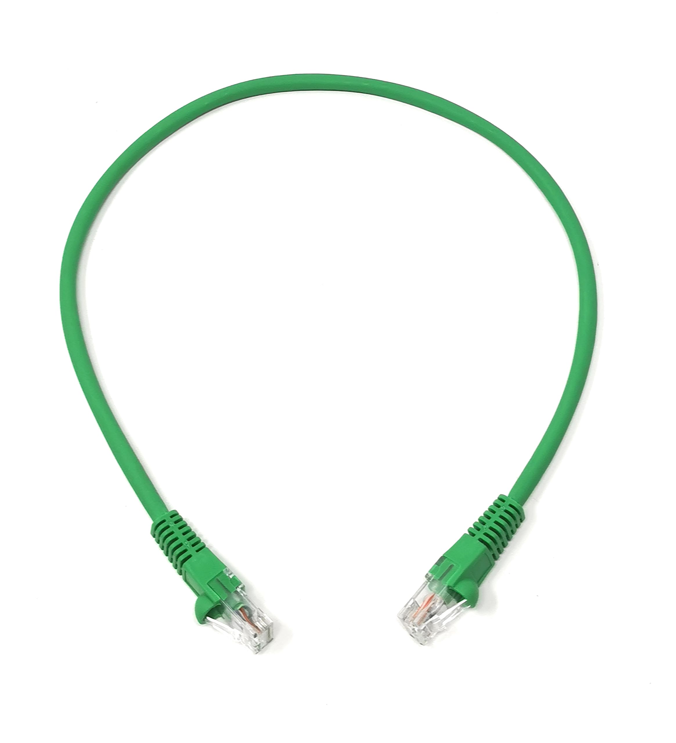 Cat6 RJ45 (UTP) Connector Ethernet Cable, LSZH Snagless Patch 24AWG Bare Copper Cores Lead for Internet, Data Transfer, Router, Modem, CCTV, Smart TV, PC, Laptop (0.5m, Green)