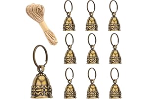 KCRYGOGO 10pcs Pure Copper Bells Handmade Small Bells for Crafts, Wind Chimes for Home, Door Bells or Decoration Bells for Wedding Decorations, Christmas Decorations