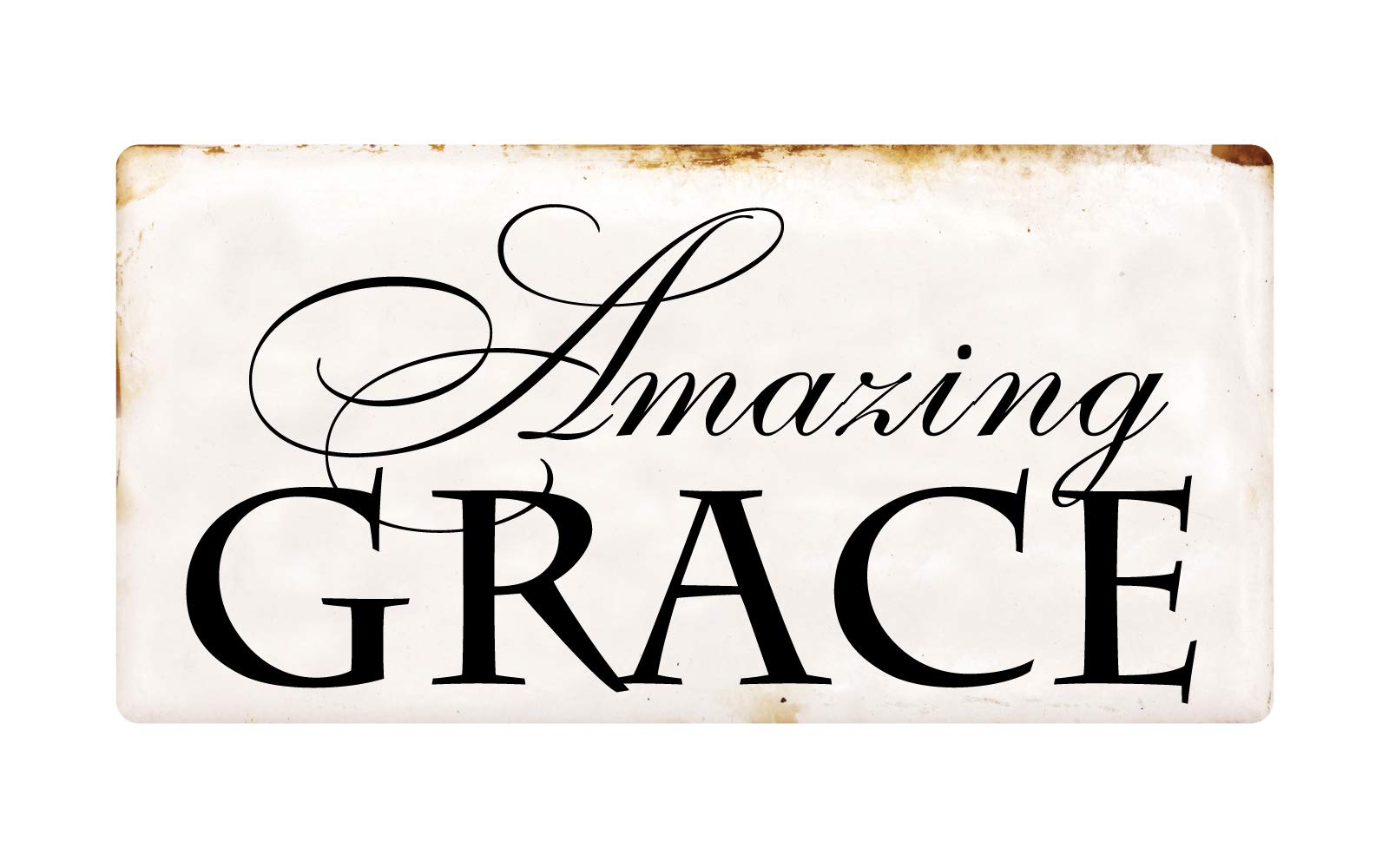 Deerts 1123HS Amazing Grace 5"x10" Aluminum Hanging Novelty Sign