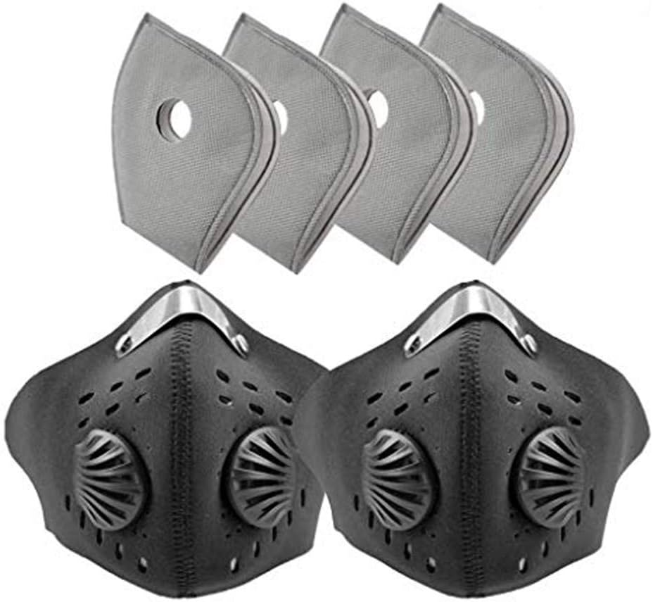 JSPOYOU Half with 4PCS Carbon Filter Neoprene Unisex -Anti Dust