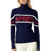ALPSWARE Women Turtleneck Sweaters Apres Ski Shirt with Ear and Thumb Holes Heavy Thick Fit Thermal Winter Tops XS-L