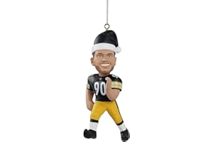 FOCO - NFL 4" Elf Player Resin Xmas Christmas Tree Team Ornament (T.J. Watt - Pittsburgh Steelers)