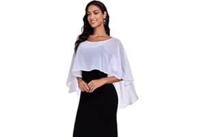 Pukguro Sheer Shawls and Wraps for Evening Dresses Chiffon Capes for Women Soft Wedding Cover Up