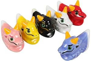 Homoyoyo 6pcs Ceramic Chopstick Rests Dragon Shape Chopsticks Holder Dining Table Cutlery Random Color