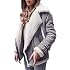 Manteau Court Femme Minetom Hiver - Velours Côtelé, Doublure Peluche - Chaud Et Style - Plusieurs Couleurs