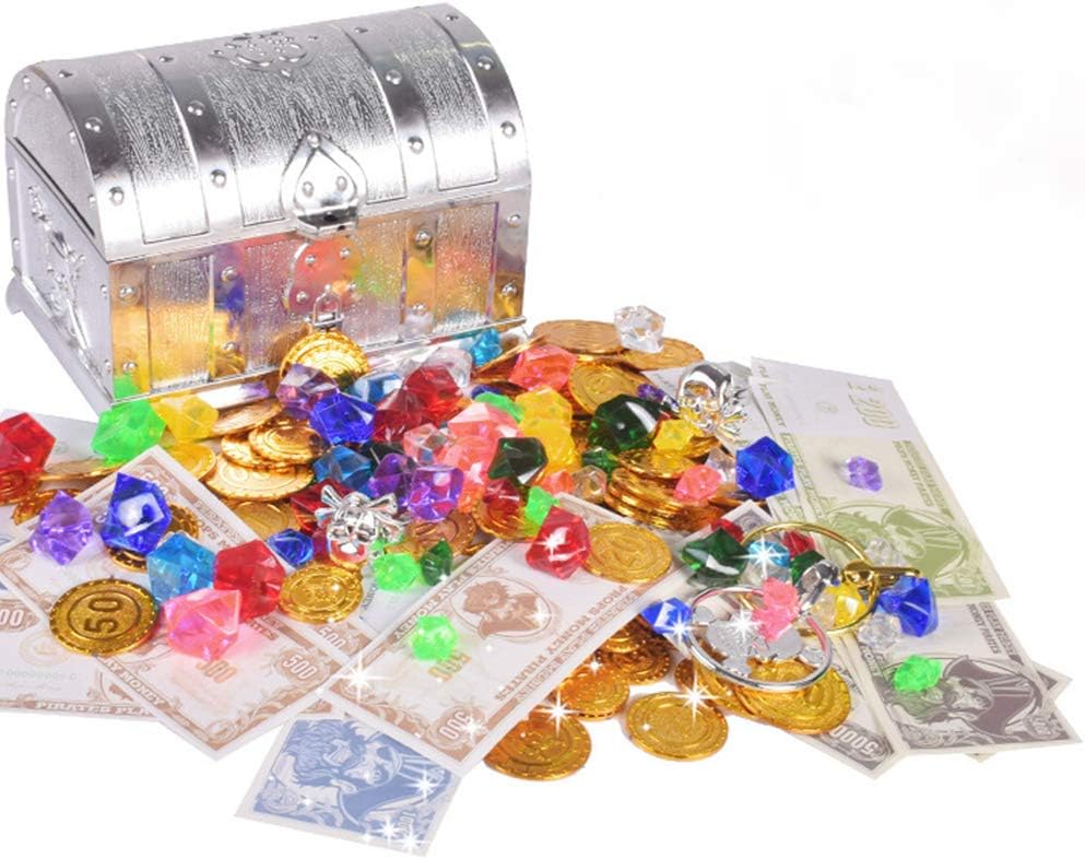 toy treasure chest with jewels