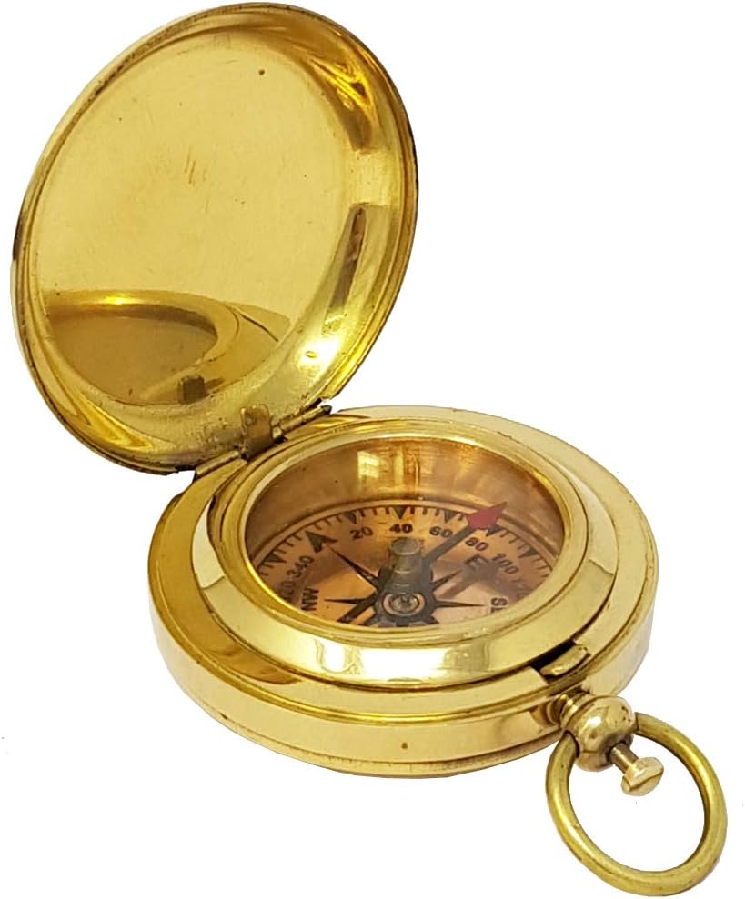 The New Antique Store Brass Compass - Epstein London - Pocket Compass with Hard Wood Box - Image 4