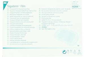 3M Tegaderm Transparent Dressing with Label 4" x 4 3/4" (10 x 12 cm)50 per Box #1626W