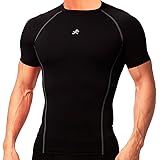 ReDesign Apparels Men's Nylon Athletic Compression Tshirt for Sports Half Sleeves
