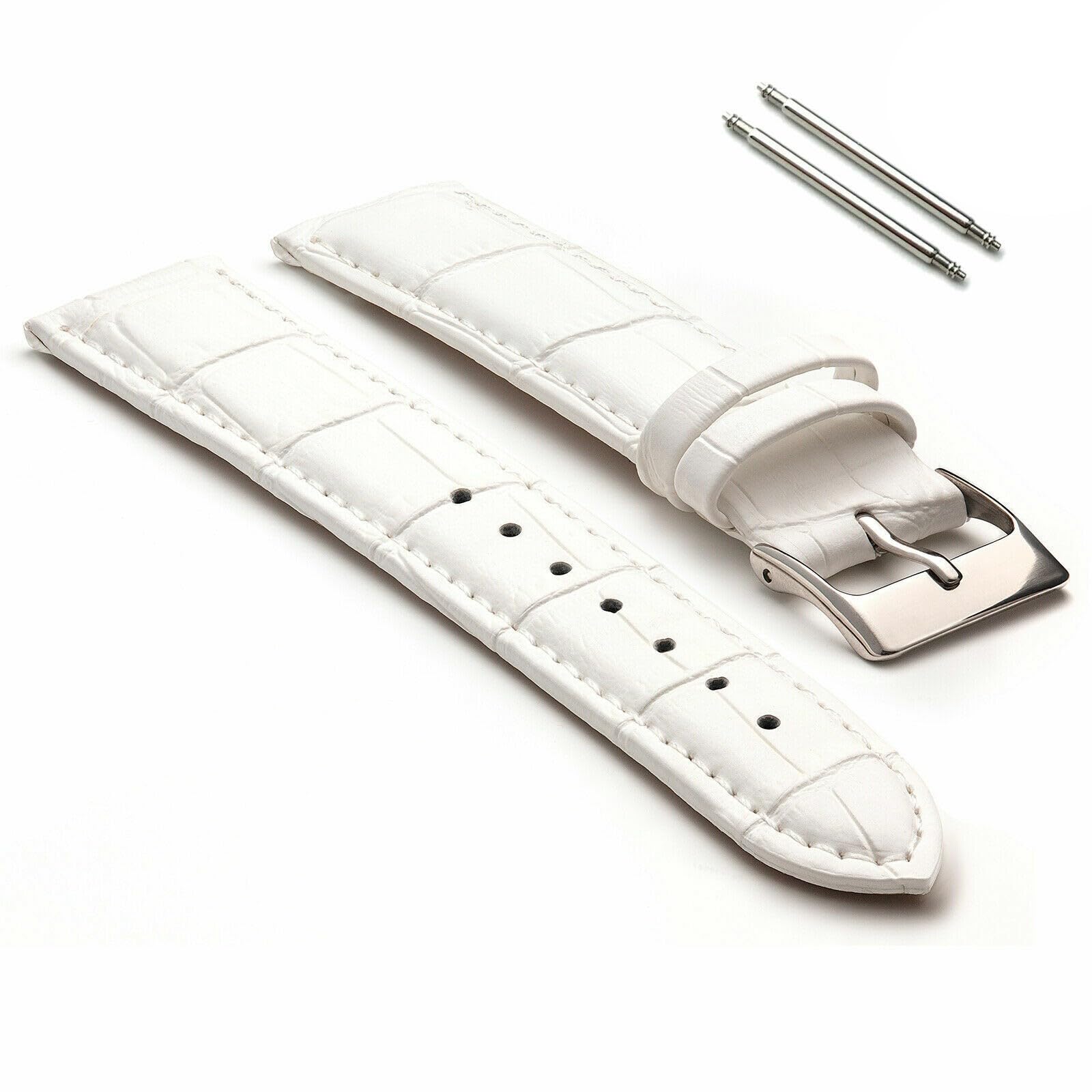 Panda Bobo for Reflex Active Series 3 Fine Calf Leather Watch Strap Watch Band Replacement (White Alligator)