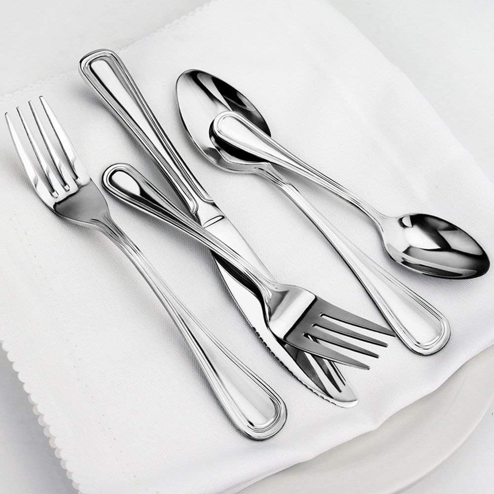 New Star Foodservice 58000 Slimline Pattern, 18/0 Stainless Steel, Dinner Knife, 9-Inch, Set of 12: Kitchen & Dining