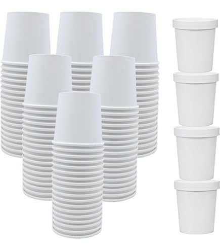 Irenare 200 Pcs 12 Oz Kraft Paper Soup Cups With Lids Paper Food - View #2