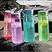 BOTTLED JOY BPA Free Tritan Bite Valve Water Bottle with Straw and Handle, Wide Mouth 100% Leak Proof Camping Water Bottles 27oz 800ml (Green)