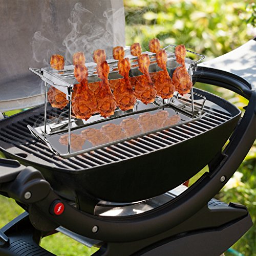 Sorbus Chicken Leg Grill Rack 12 Slot for Chicken Legs or Wings Chicken Drumstick Roaster