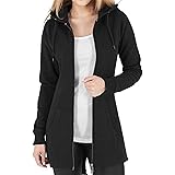 ladies long zip hoodies