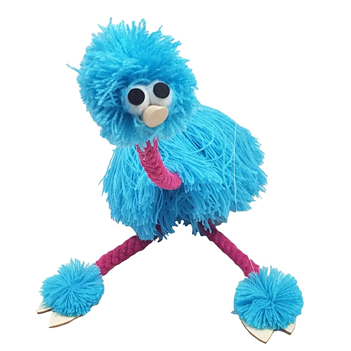 Hsthe Sea Ostrich Marionette, String Puppet, Plush, Brown, Ages 6+, Animal Design, Marionette Clown Tool