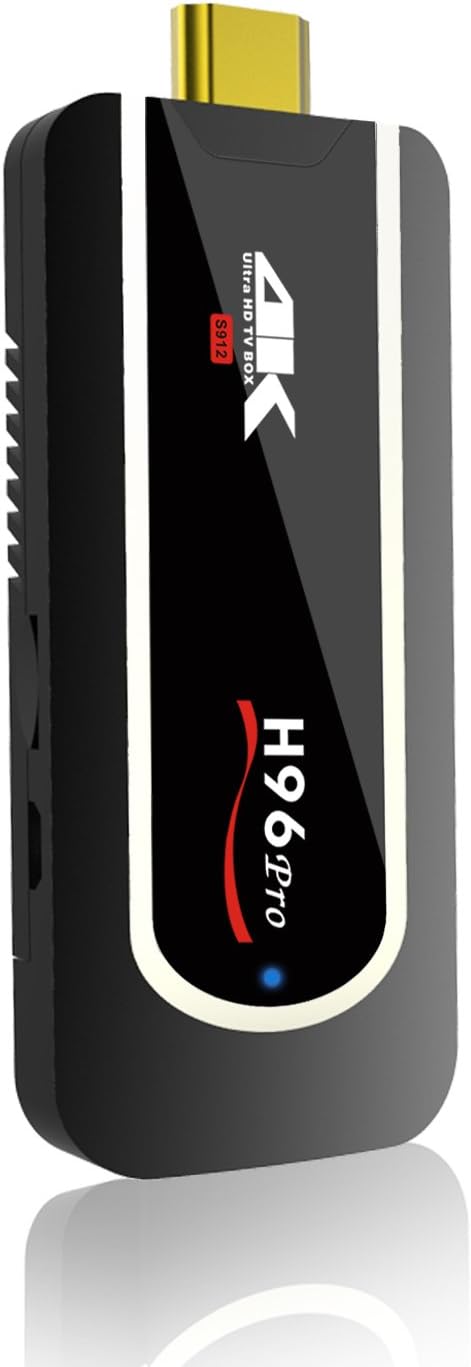 Mini H96 Pro TV Stick, Android 7.1 Nougat Handheld Smart 4K TV Box Amlogic S912 Octa Core 2GB / 8GB TV Dongle Support 2.4GHz WiFi Bluetooth 4.1 H.265 Decode Ultra HD Watching
