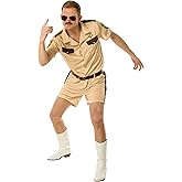 Morph Lieutenant Cop Costume Men 911 Officer Deputy Outfit Brown Tan Police Uniform Sheriff Halloween Costumes For Men