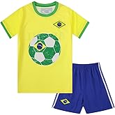 Kids Soccer Jersey Set Boys Girls Youth Football Kit Shirt Shorts Team Sports Uniform Gift Ages 7-13