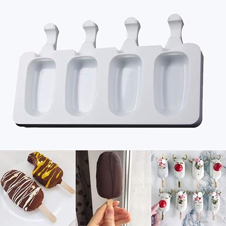 Ruby569y Moules A Biscuits Pour Patisserie 4 Cellules A Faire Soi Meme Moule A Glace Moule En Silicone Pour Gateau Moule A Gateau Moule A Gateau Outil De Cuisine D Ete Amazon Fr Cuisine