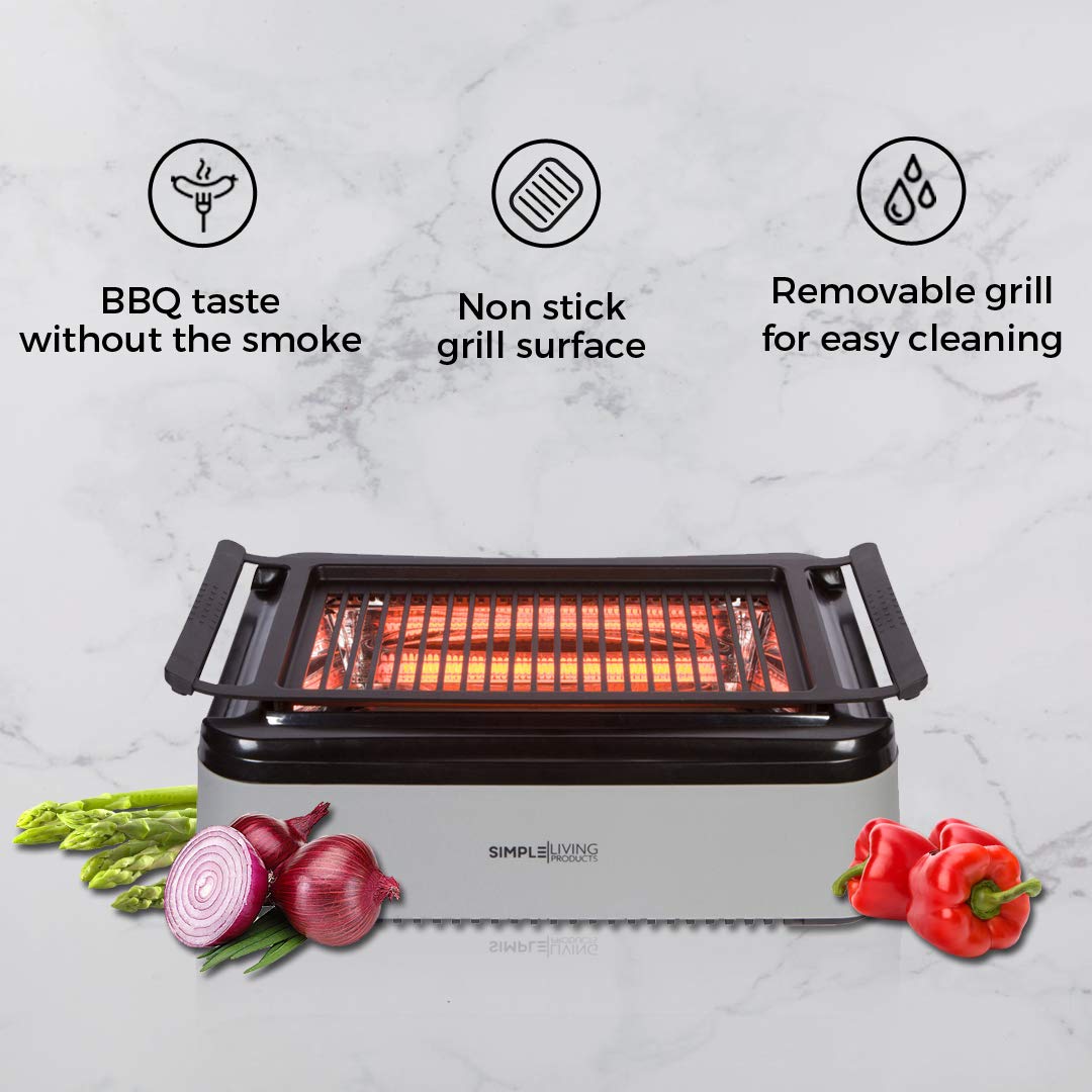 Simple Living Advanced Indoor Smokeless BBQ Grill Powered With