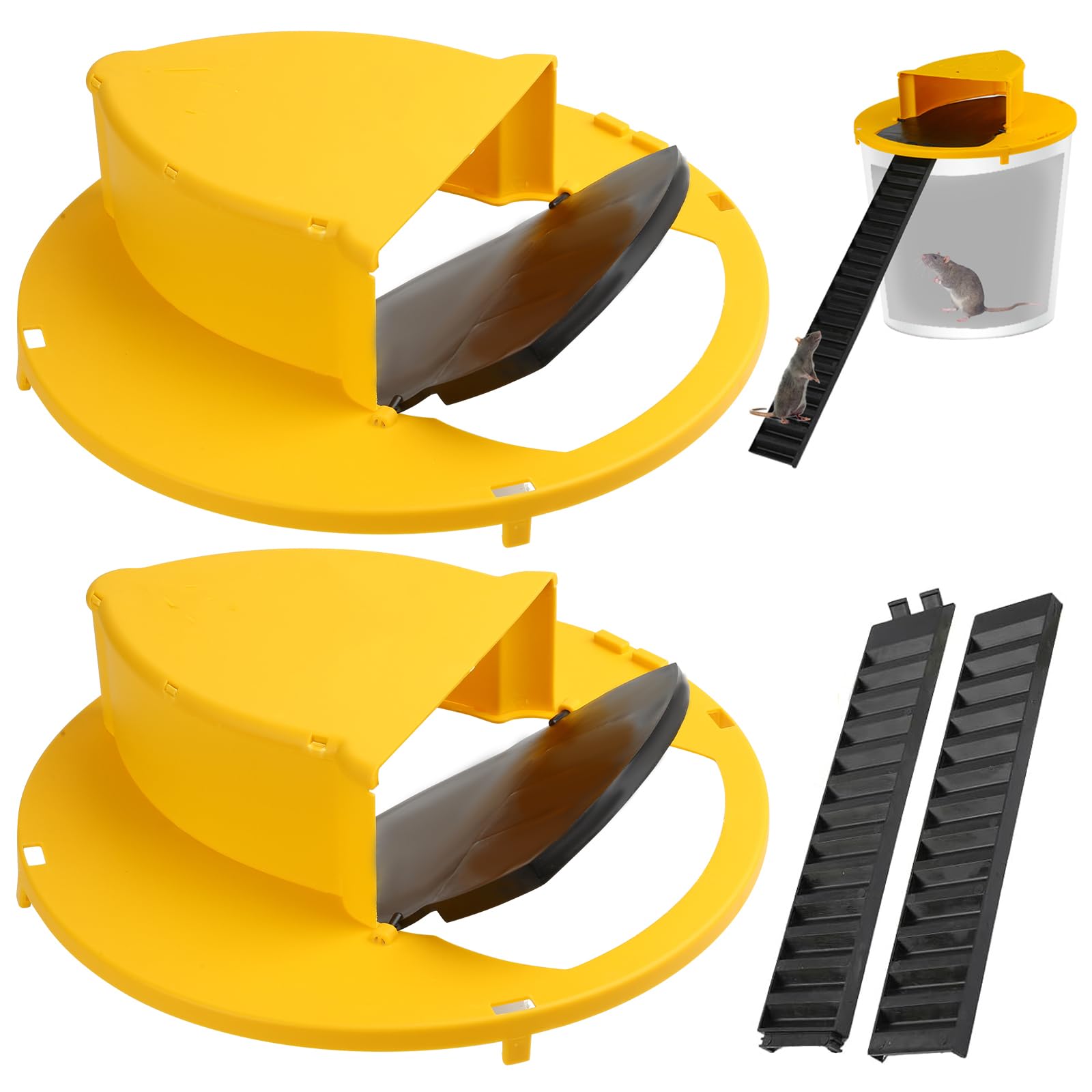 Photo 1 of 2PC Mouse Trap Bucket Lid Indoor Outdoor,Humane,Auto Reset Compatible with 5 Gallon Bucket
