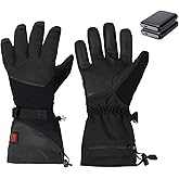 Pzgtdw Heated Gloves for Men Women, Heated Motorcycle Gloves, Touchscreen, Waterproof Perfect for Motorcycle, Cycling, Skiing & Hiking, Outdoor Winter Sports