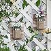HOMKO Rustic Candle Holder Mason Jar Candle Sconces - Small Mason Jar Planter Set - Pair Mason Jar Organizers (Set of Two)