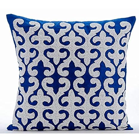 Buy The Homecentric Luxury Blue Pillow Shams Arabic Pattern