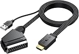 AUTOUTLET SCART to HDMI Converter 1080P 4:3 16:9 150cm Cable PAL/NTSC