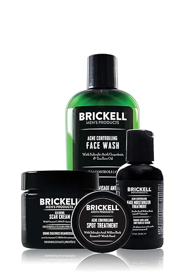 Download Amazon Com Brickell Men S Acne Controlling System For Men Acne Fighting Face Moisturizer Treatment Face Wash Spot Treatment And Scar Cream Natural Organic Beauty PSD Mockup Templates
