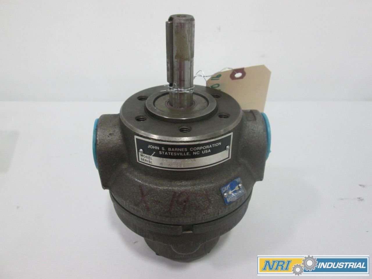 John S Barnes H3 P 10b3 3 4in Shaft Hydraulic Pump 1in Npt In