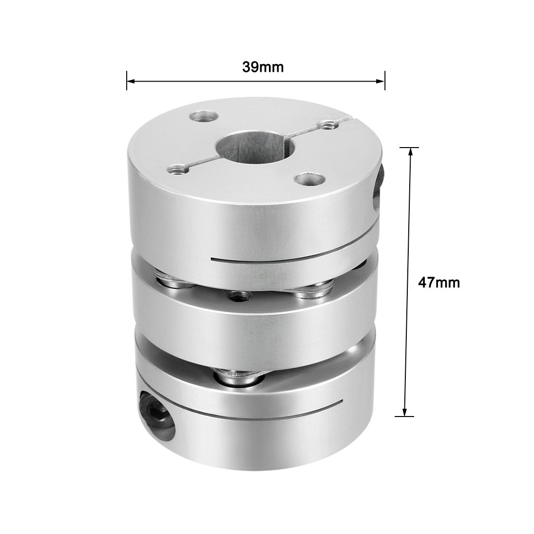 sourcingmap 14mmx17mm Clamp Tight Motor Shaft 2 Diaphragm Coupling Coupler, 14-17mm - Image 3