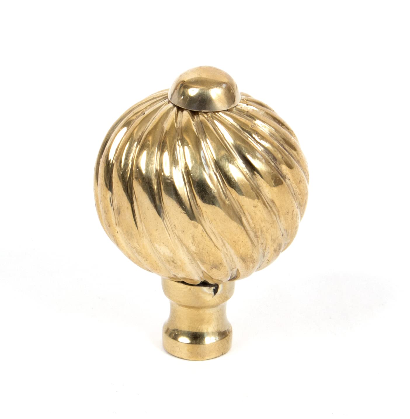 From the Anvil Polished Brass Spiral Cabinet Knob - Small