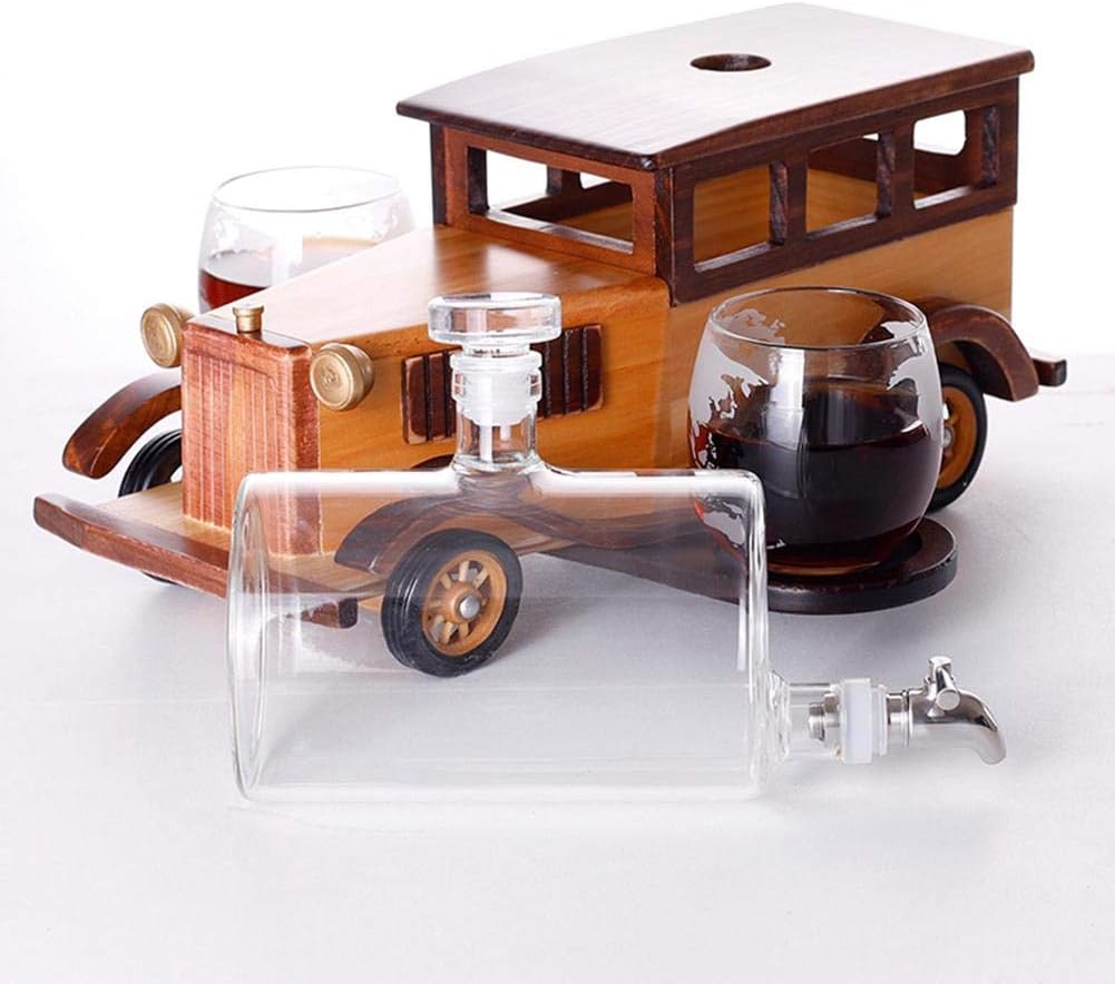 abiet Ensemble De Carafe À Whisky, Récipient À Vin De Whisky De Voiture