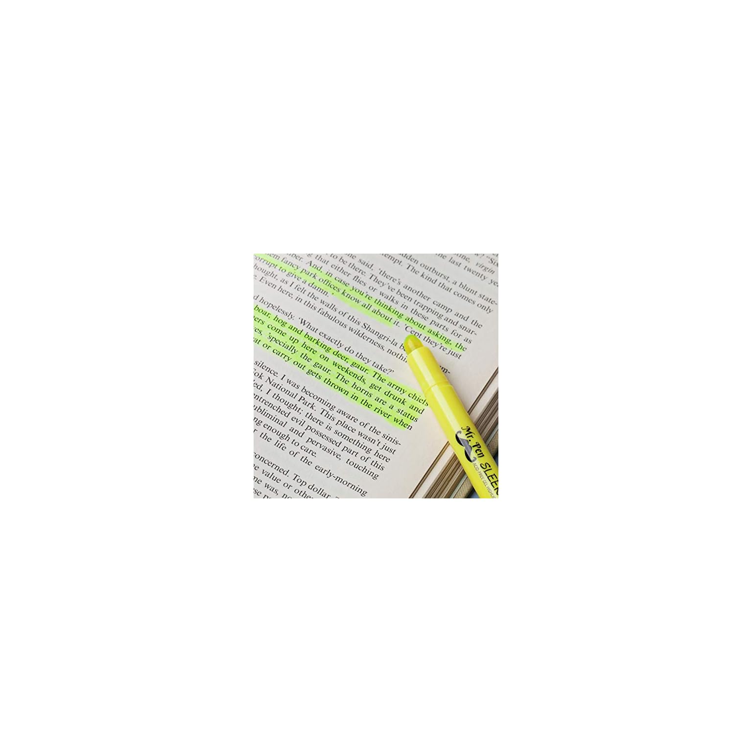 Mr. Pen No Bleed Gel Highlighter, Bible Highlighters, Yellow, Pack of