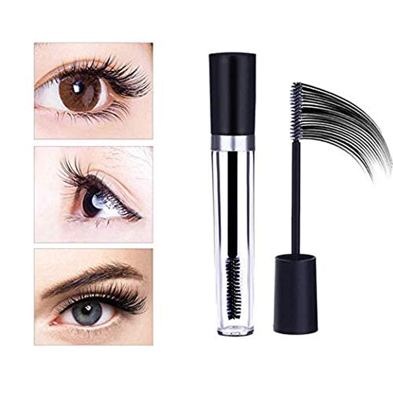 Wonderwin 3 pack 10ml Empty Mascara Tube with Eyelash Wand, Eyelash Cream Container Bottle with Rubber Inserts, Funnels and Transfer Pipettes for Castor Oil, Ideal Kit for DIY Cosmetics (3 Pack) : Beauty